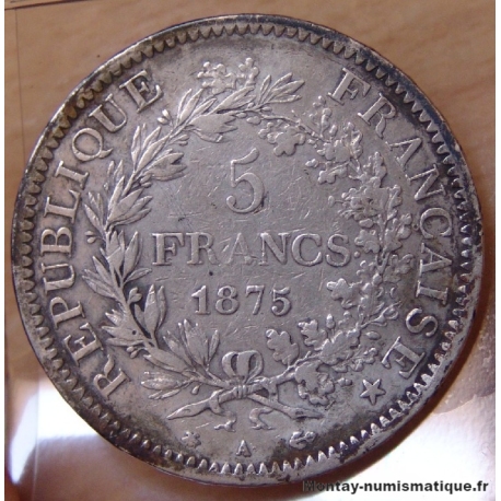 5 Francs Hercule 1875 a petit a