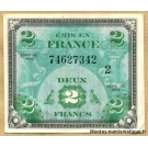 2 Francs Drapeau Juin 1944 série 2