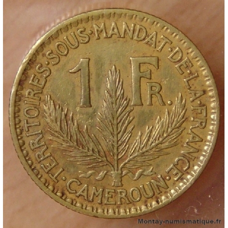 Cameroun 1 Franc 1925 ( var 5 fermé)  - Territoires sous mandat.