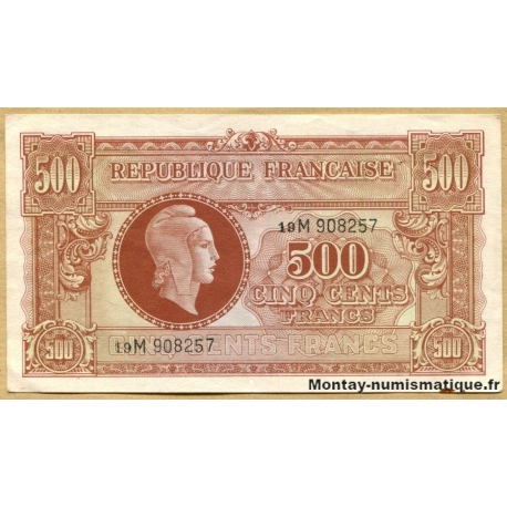 500 Francs Marianne 1945 Série 19 M