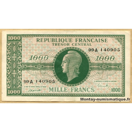 1000 Francs Marianne 1945 Série 99 A