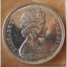 Canada 1 Dollar Elisabeth II 1966 Canoë avec indien 