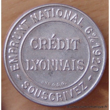 Timbre-Monnaie Crédit Lyonnais, 10 Centimes.