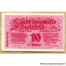 Allemagne - Bielefeld 10 Goldenpfennig ou 1/42 Dollar 8-11-1923