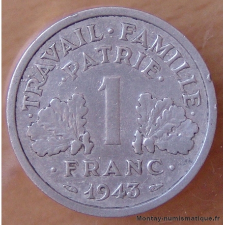 1 Franc Bazor 1943 B Beaumont-Le-Roger. 