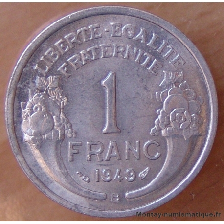 1 Franc Morlon Aluminium 1949 B Beaumont-Le-Roger