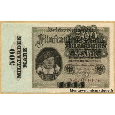 Allemagne - 500 Milliarden sur 5000 Mark 1923 - Reichsbanknote