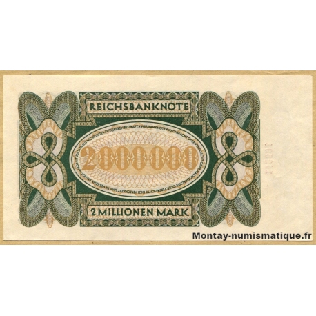 Allemagne - 2 Millionen Mark 23 juillet 1923