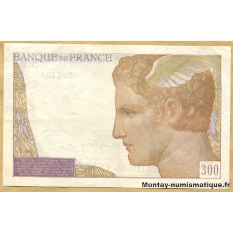 300 Francs 9-2-1939 lettre V