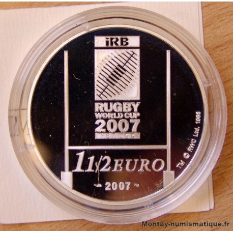 1 euro 1/2 Coupe du Monde de Rugby 2007 BE