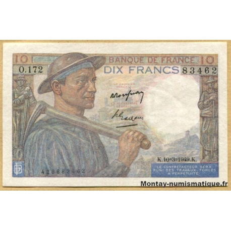 10 Francs Mineur 10-03-1949 O.172