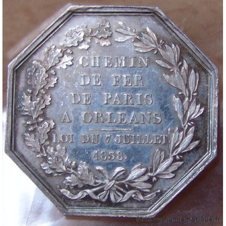 Jetons Chemin de fer de Paris à Orléans 1838 Orléanais