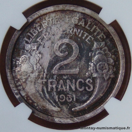 Pré-série  2 Francs Morlon 1931 sans le mot essai en argent Flan bruni
