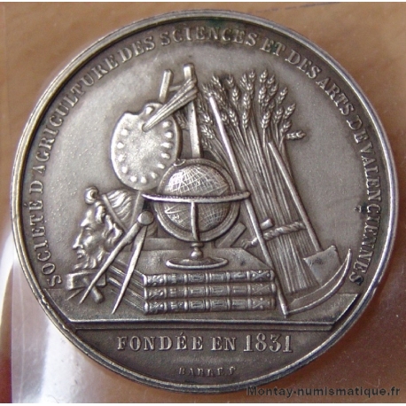 Médaille Uniface Valenciennes Société d'Agriculture