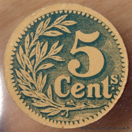 Lille (59) 5 Centimes 1915 - Banque d'Emission de Lille