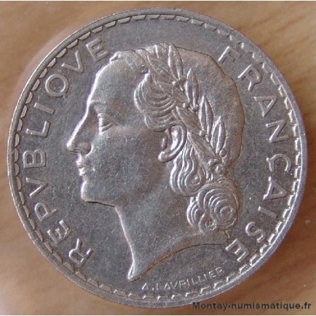 5 Francs Lavrillier nickel 1933 essai