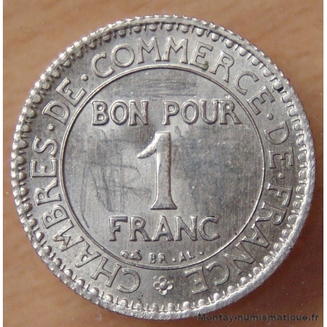 1 Franc Chambre de commerce 1920 essai Maillechort