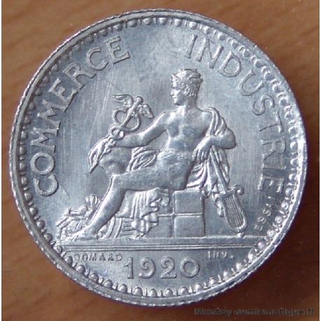 1 Franc Chambre de commerce 1920 essai Aluminium