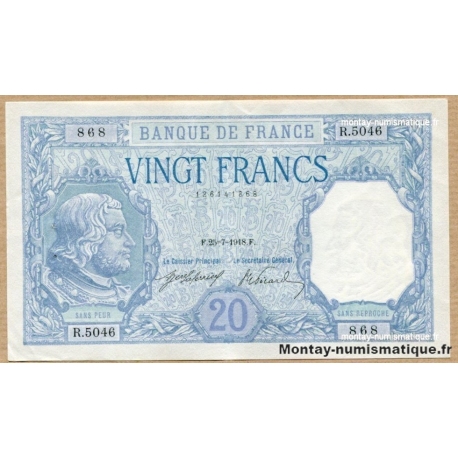 20 Francs Bayard 25-7-1918
