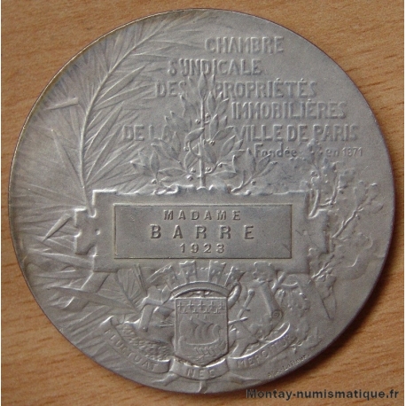 Médaille Chambre syndicale des propriétés immobilières