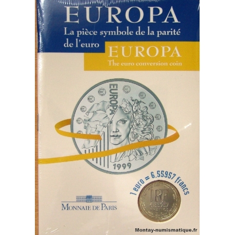 1 Euro - 6.55957 Francs Europa - La Parité 1999 BU