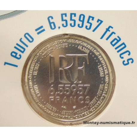 1 Euro - 6.55957 Francs Europa - La Parité 1999 BU