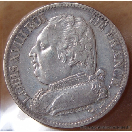 5 Francs Louis XVIII 1815 L Bayonne buste habillé