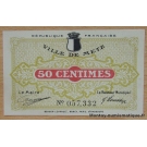 Metz (57) 50 centimes 27 décembre 1918 Chambre de Commerce