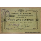 Maissemy (02) Bon 25 centimes 20-06-1915