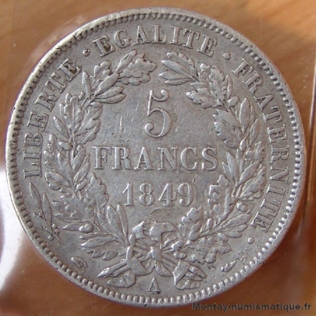 5 Francs Cérès 1849 A Paris