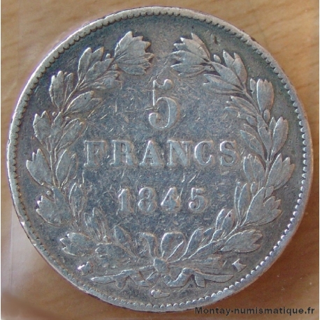 5 Francs Louis Philippe 1845 K Bordeaux