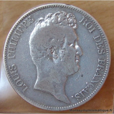 5 Francs Louis Philippe sans le I 1830 A tranche en creux