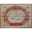 Lille (59) Banque d'Emission 1 Franc 1915