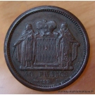 Monaco 40 Francs Honoré V uniface 1838 revers