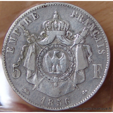 5 Francs Napoléon III Empereur 1856 D Lyon