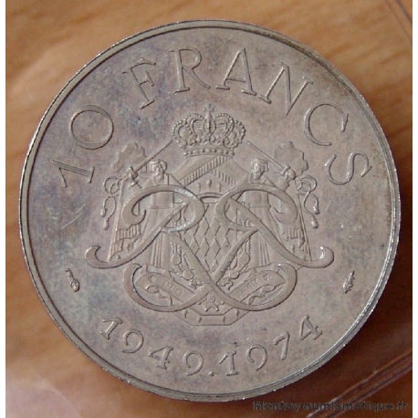 Monaco - Piéfort 10 Francs Rainier III 1974 argent