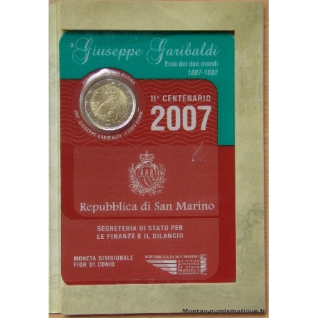 San Marin 2 Euro 2007 Giuseppe Garibaldi