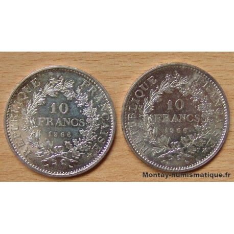 Lot 2*10 Francs Hercule 1966