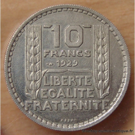 10 Francs Turin hybride 1929/1939 Essai de 30 mm