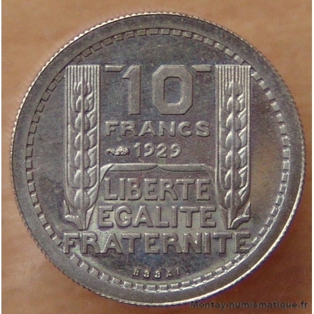10 Francs Turin hybride 1929/1939 Essai 21 mm