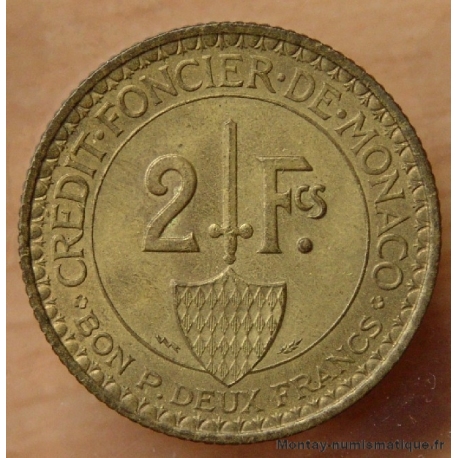 Monaco 2 Francs Louis II 1926 Poissy