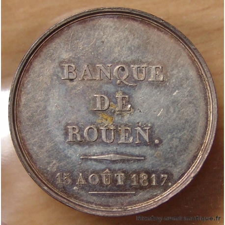 Jeton Normandie - Banque de Rouen 1817