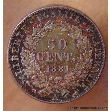 50 Centimes Cérès 1881 A Paris