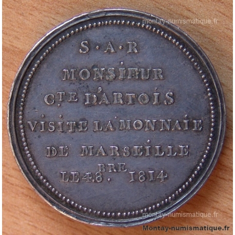 Louis XVIII Module 5 Francs Marseille 1814