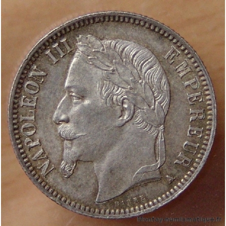 1 Franc Napoléon III tête laurée 1868 A Paris