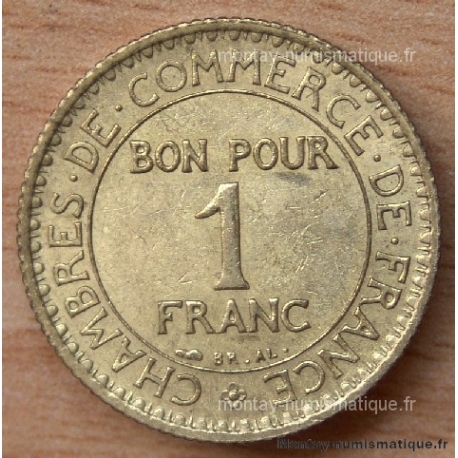 1 Franc Chambre de Commerce 1921