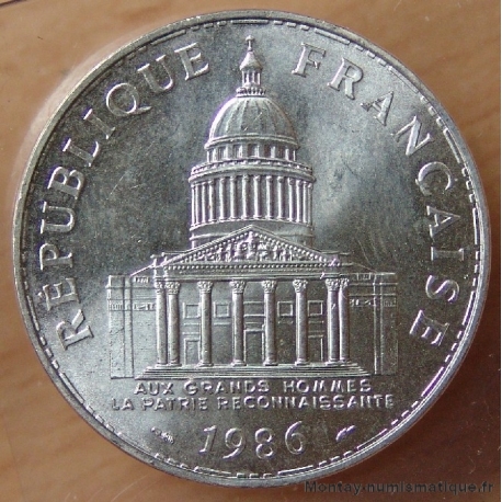 100 Francs Panthéon 1986