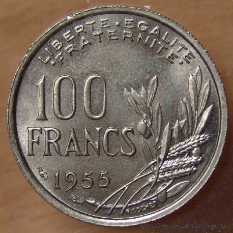 100 Francs Cochet 1955 ruban normal