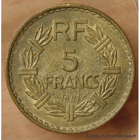 5 Francs Lavrillier 1947 bronze aluminium