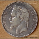 5 Francs Napoléon III Empereur 1865 BB